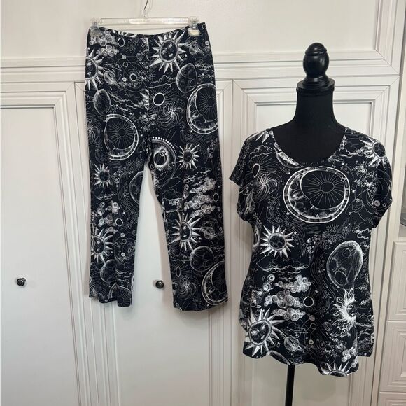 Johnny Was Lounge Set The Bobbie Crop Set Mina Large - Picture 2 of 7